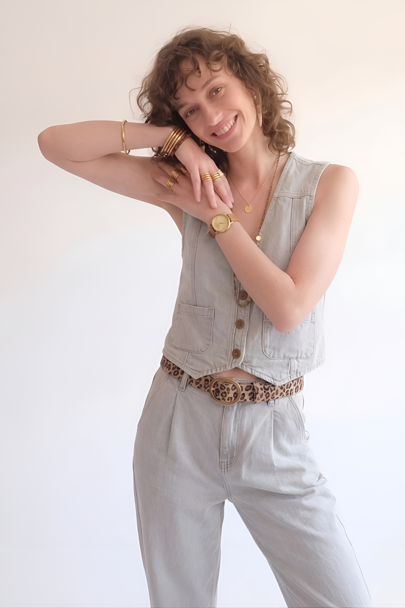 CHALECO GIVERNY OREGÓN COLOR GRIS PERLA 1